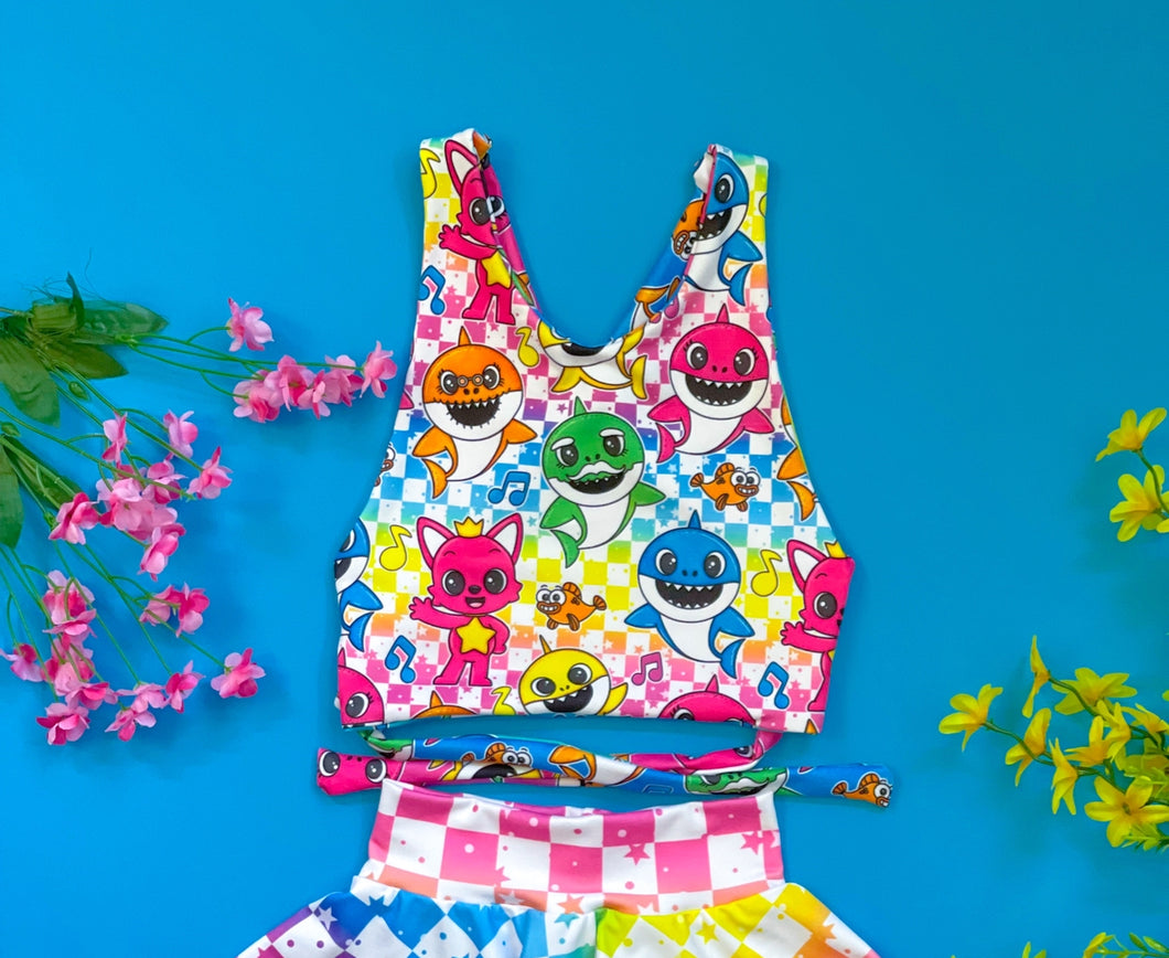 Rainbow Checkers Shark- Choose Your Style