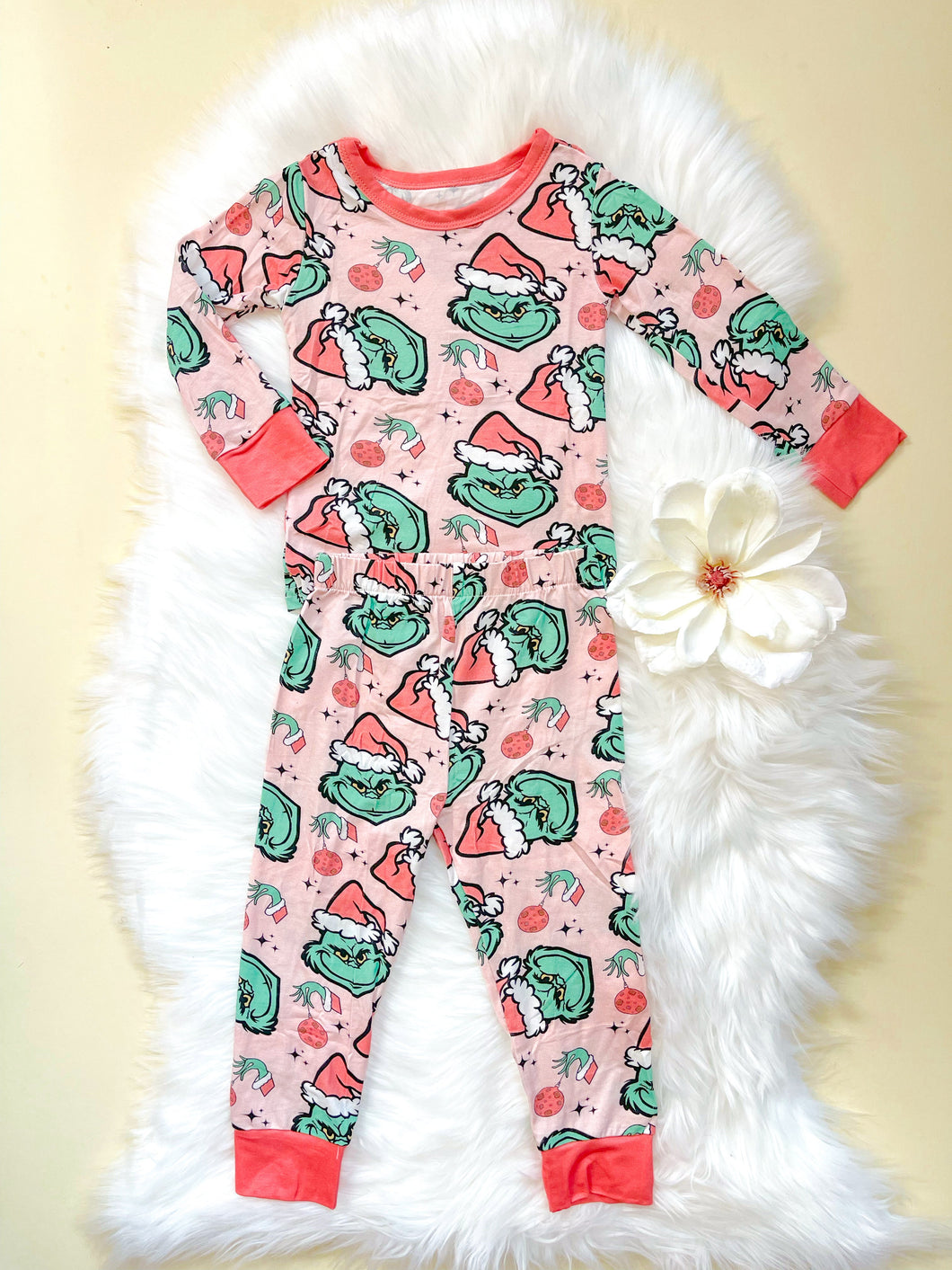 Rts Pink Green and Mean Pajamas