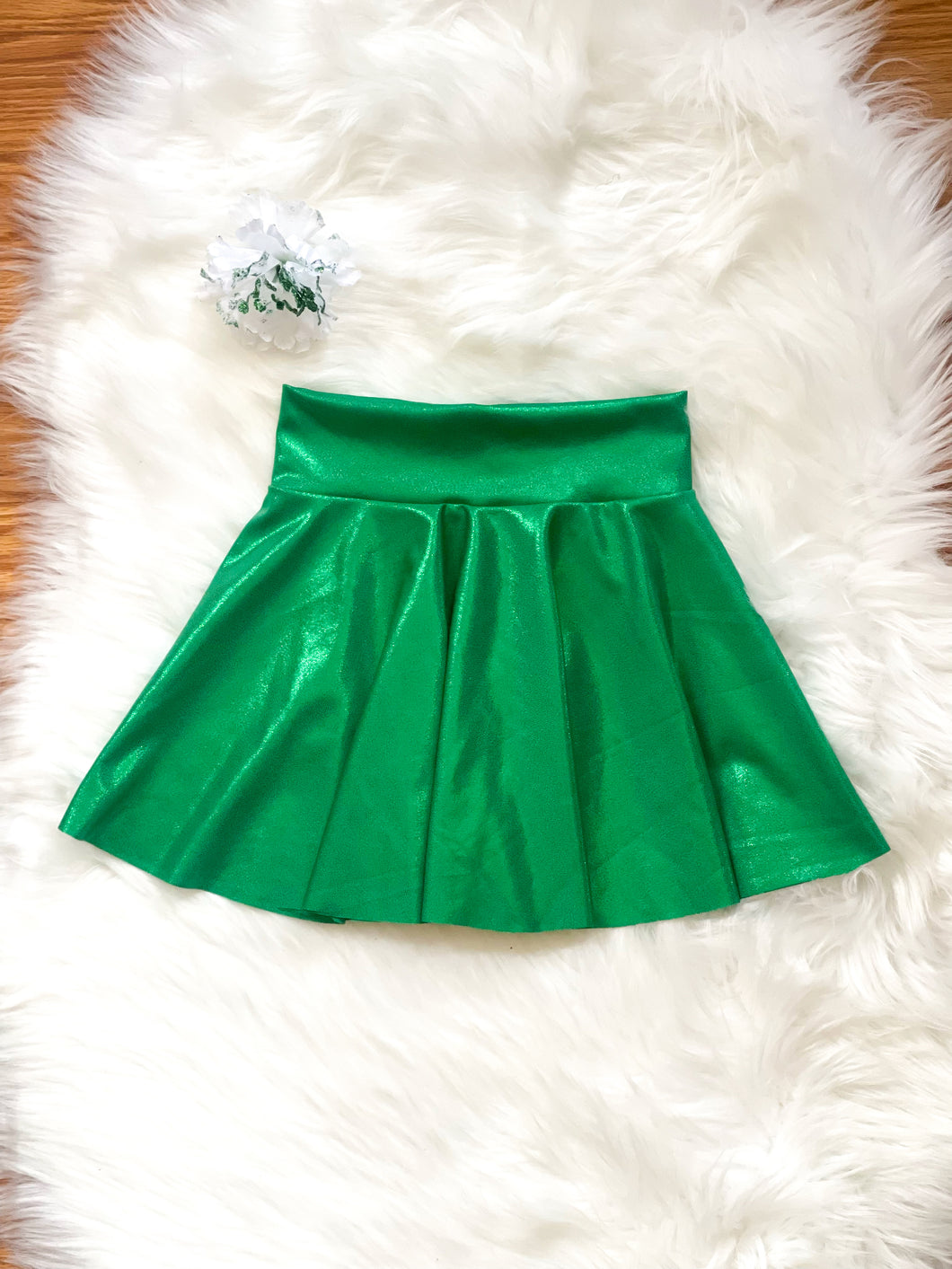 Green Glitter Skirt