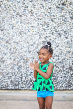 Load image into Gallery viewer, Pebbles Top Print (Green) -Choose Your Style
