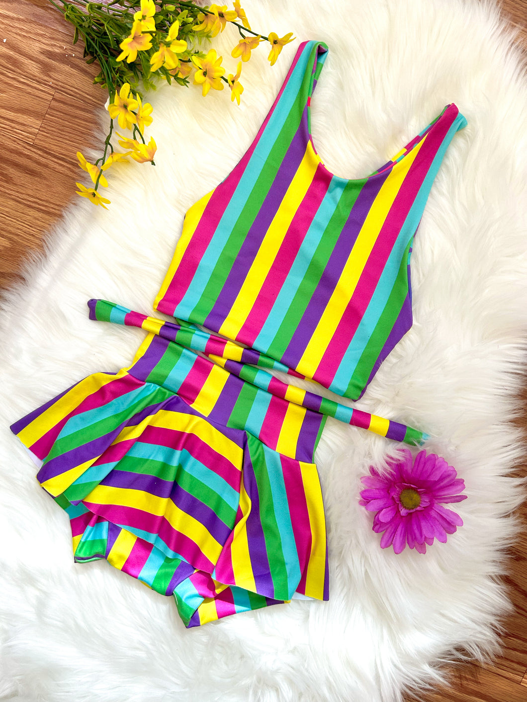 Floral Stripes (purple) - Choose Your Style
