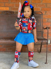 Load image into Gallery viewer, Chucky-Blue Faux Denim  - Choose Your Style
