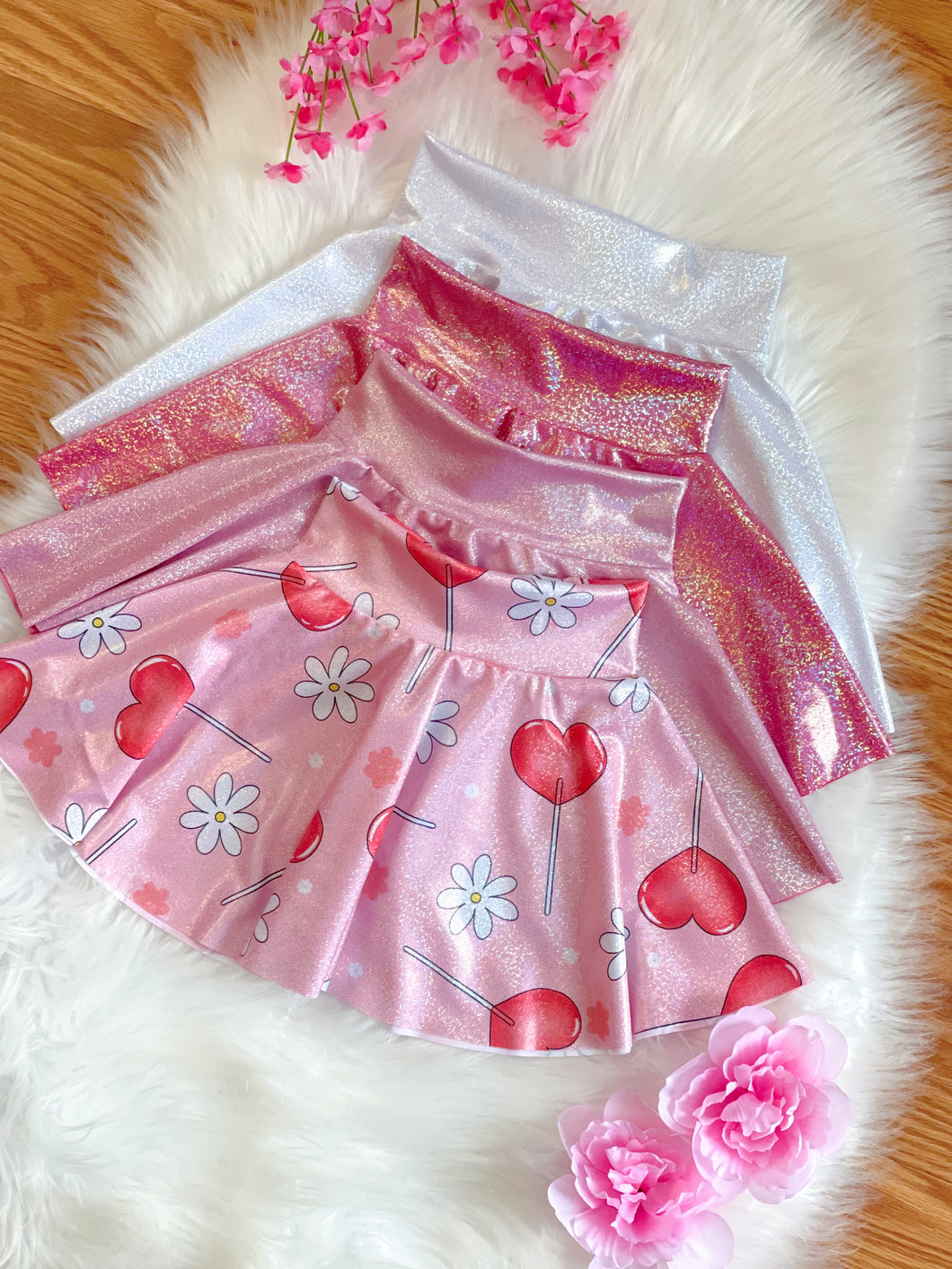 Valentines Glitter Skirts