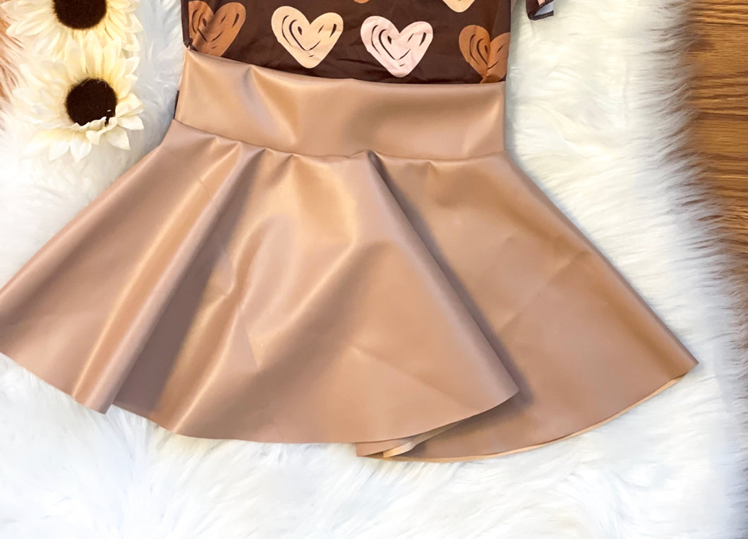 Tan Pleather Skirt