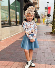 Load image into Gallery viewer, Slate Blue Pleather Skirt
