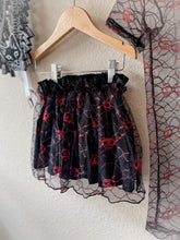 Load image into Gallery viewer, RTS Skulls Mesh velvet skirts
