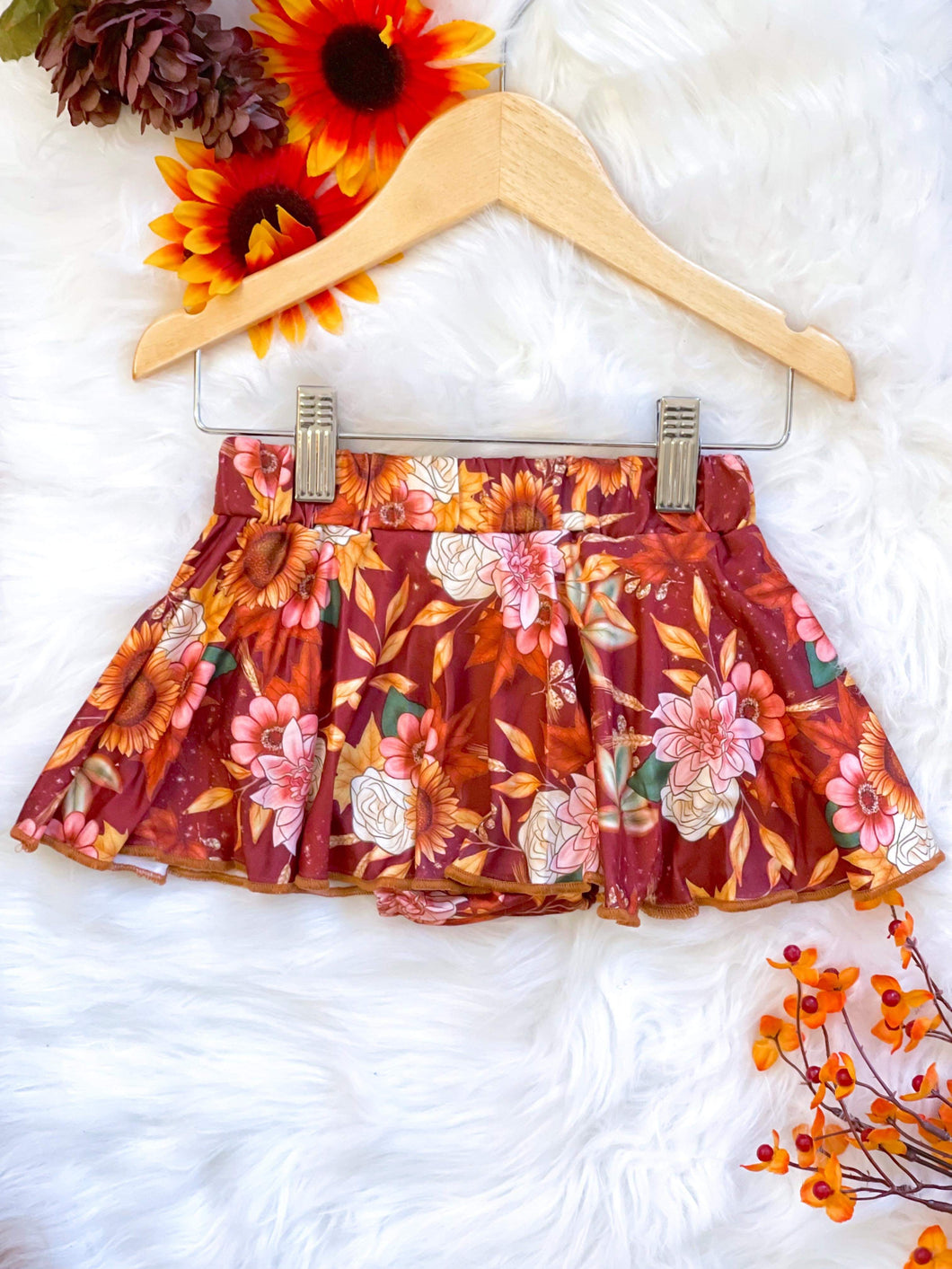 Fall Flowers RTS Skirted Bummies