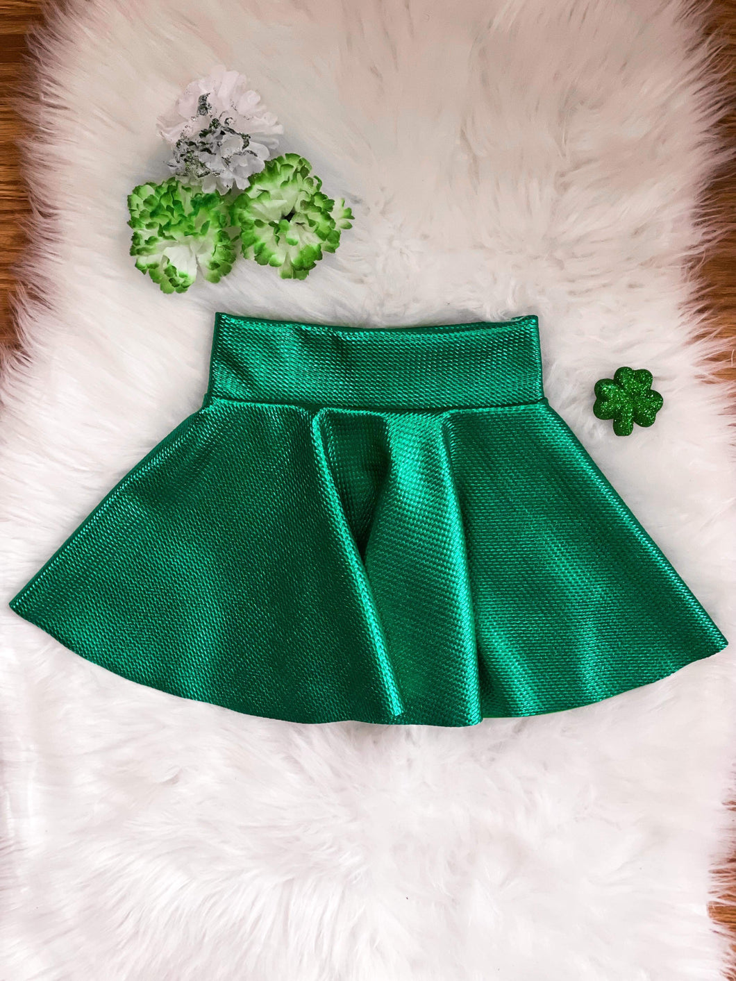 Green Pleather Skirt