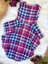 Load image into Gallery viewer, Prep School Plaid RTS Hi Low Peplum
