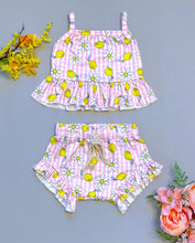 Load image into Gallery viewer, RTS Lemons and Daisies Top and Shorts Sets
