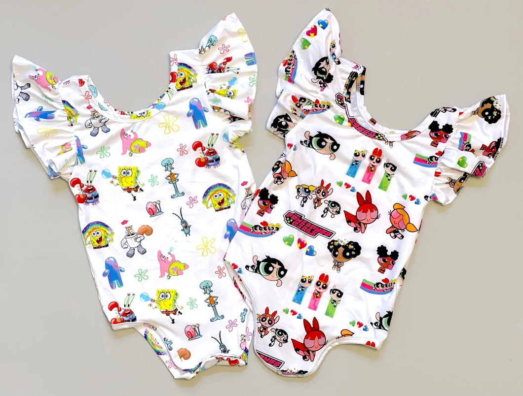 RTS SB and PPGs Flutter Sleeve Leotards